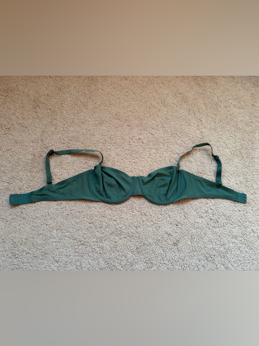 CUUP The Balconette Mesh Bra in Deep Green - Picture 2 of 6